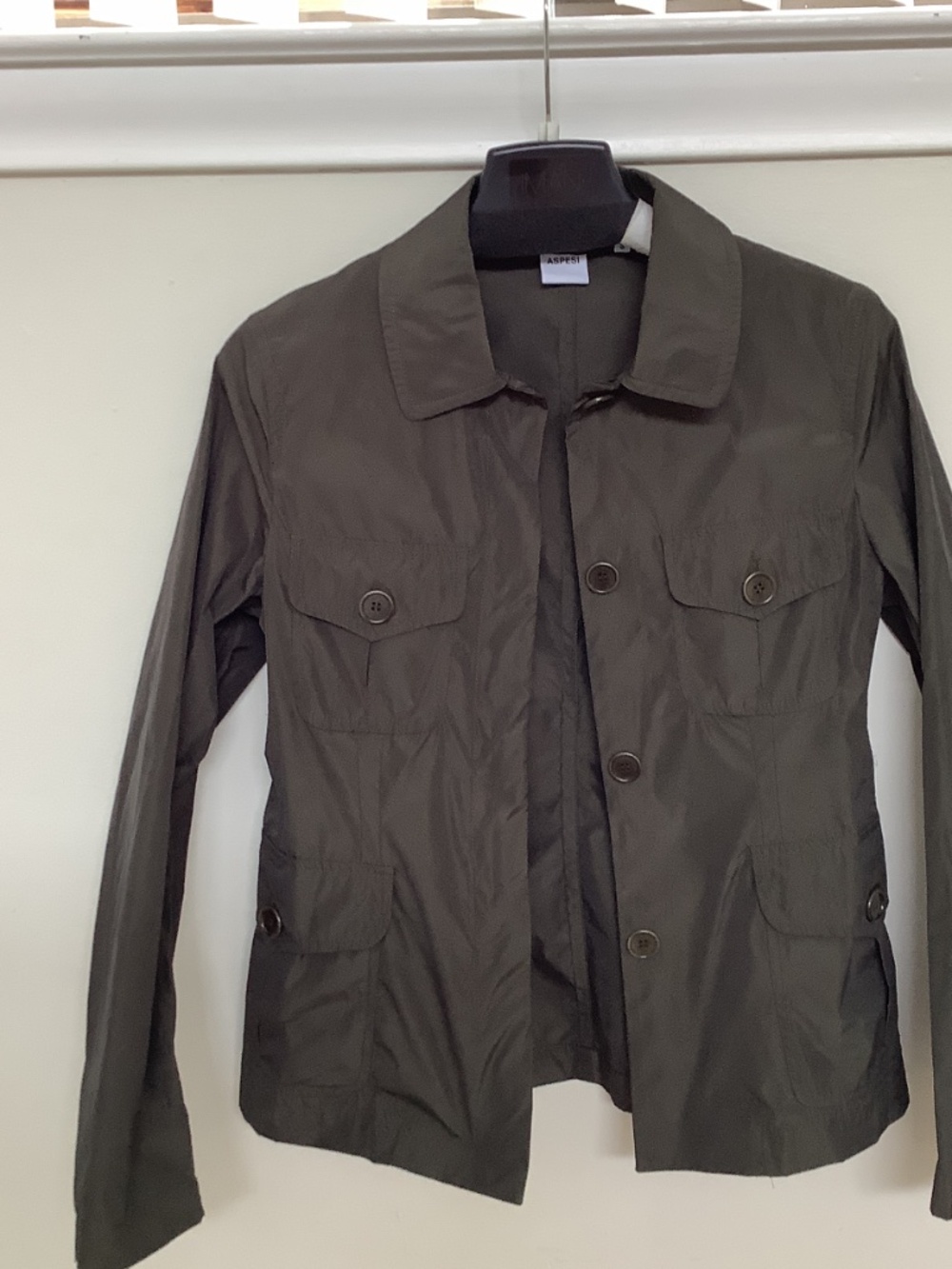 Fathers Day Italy Designer Aspesi High End Lightweight Dark Olive Green Jacket
